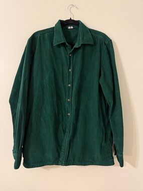 7 For All Mankind Corduroy Shacket Green L